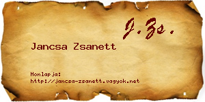 Jancsa Zsanett névjegykártya