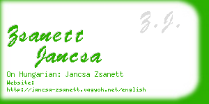 zsanett jancsa business card